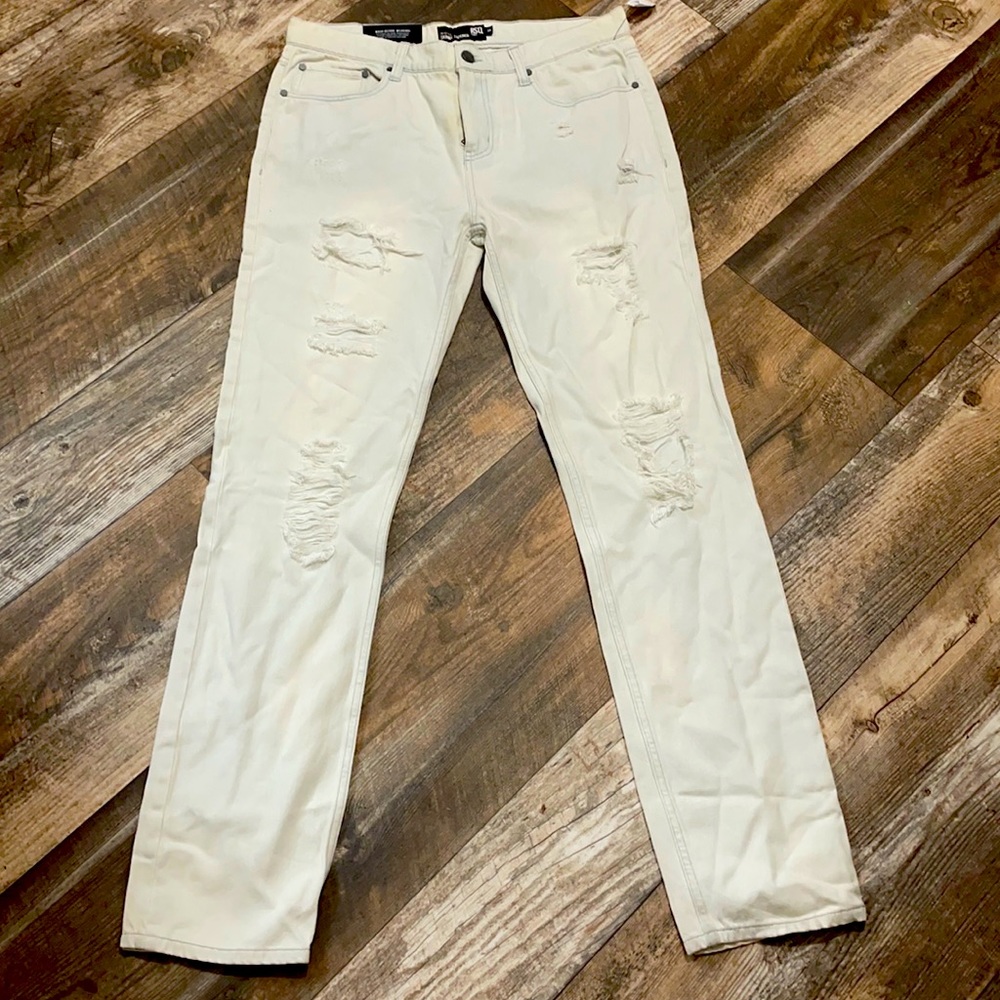 RSQ Jeans Acid Wash Relaxed Taper Jeans (34 Waist)